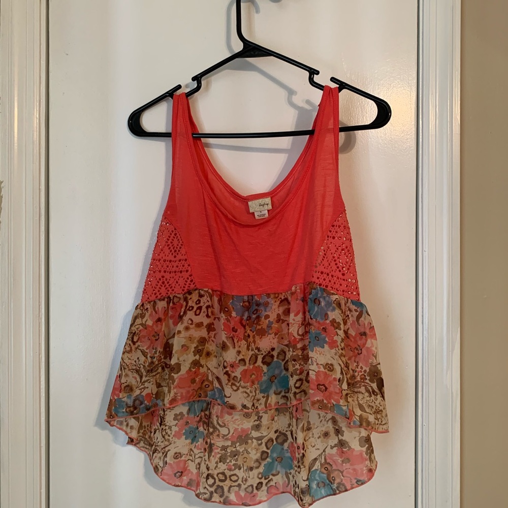 Pink Floral Boutique Crop Top